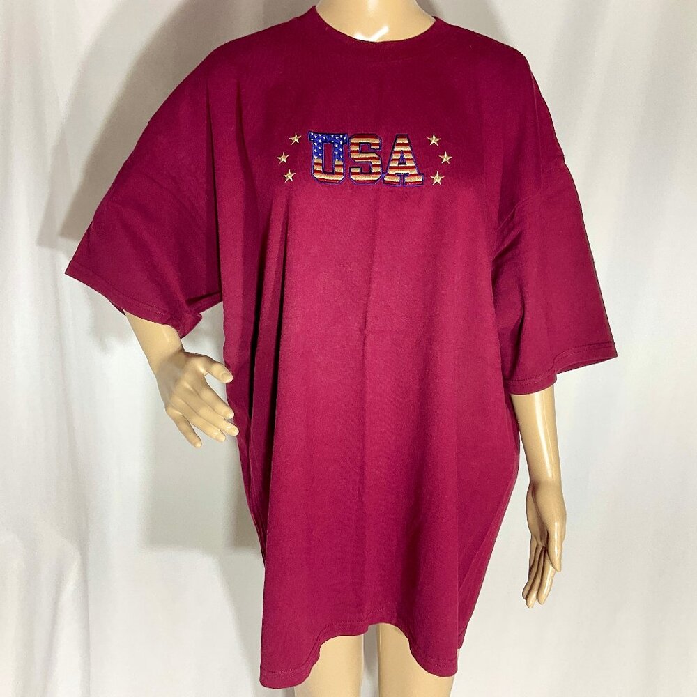 Old Varsity Brand Size XL Red/Wine USA Tshirt Unisex